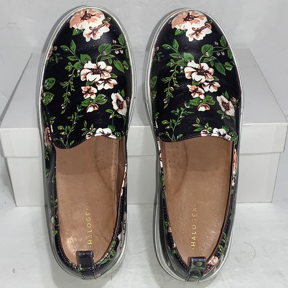 Halogen Black Floral Platform Slip-on Sneakers - Picture 6 of 7